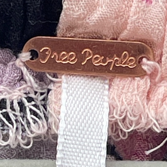 Free People Hot Tropics Floral Print halter Clinched Plunging V-Neck racer back - Picture 6 of 8